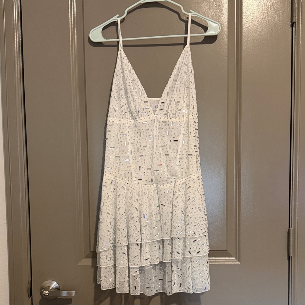 Oh Polly White Sequin Mini Dress - Picture 3 of 5